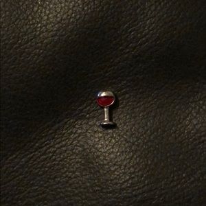 Origami owl wine glass charm